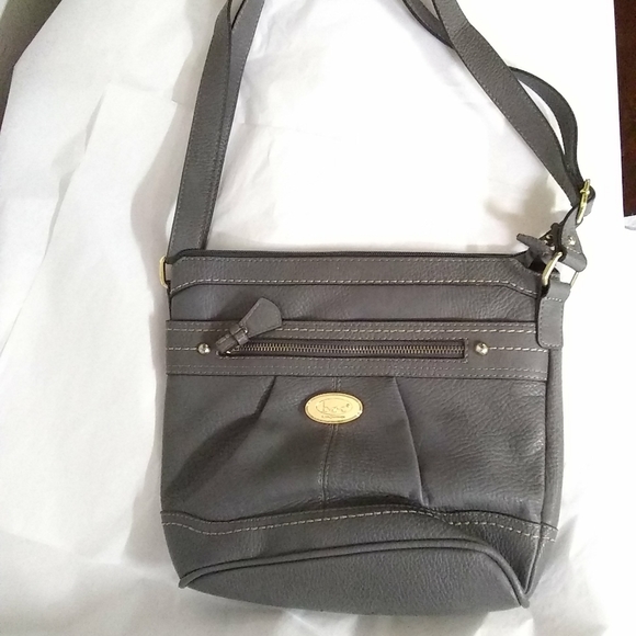 b.o.c. | Bags | Boc Womens Purse Shoulder Handbag Gray Pebbles Leather ...